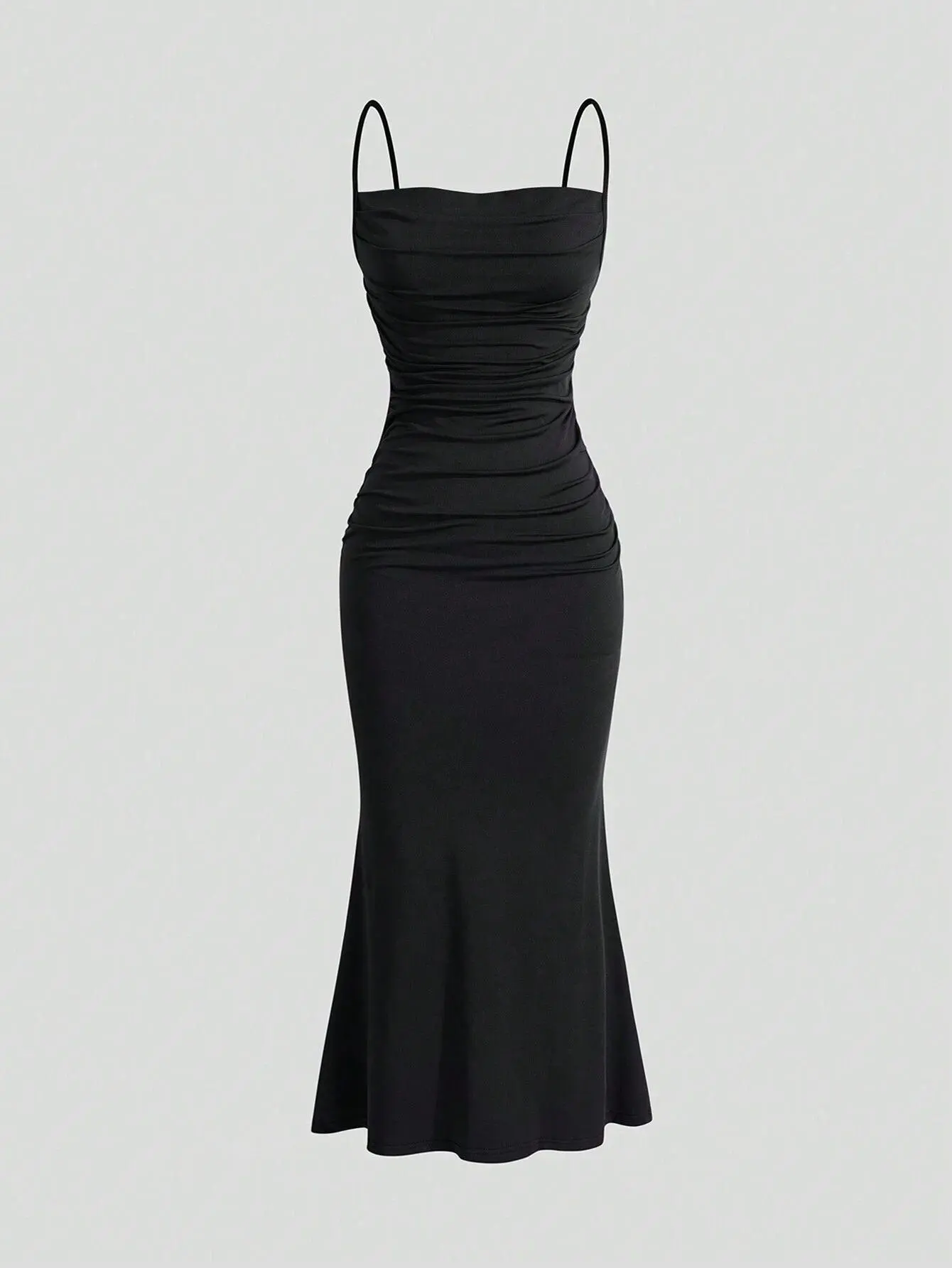 Ladies solid color summer casual beauty fishtail dress sexy dress cute dress Sleeveless Comfortable