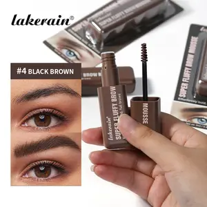 Long-Lasting Fluffy Brow Mousse Cream, 2 Counts Waterproof Eyebrow Tint, Filler & Styler, Buildable Pigment for Sparse Brows, Smudge-Proof, Transfer-Resistant, Eyebrow Makeup,  Airy Velvet-Matte Finish