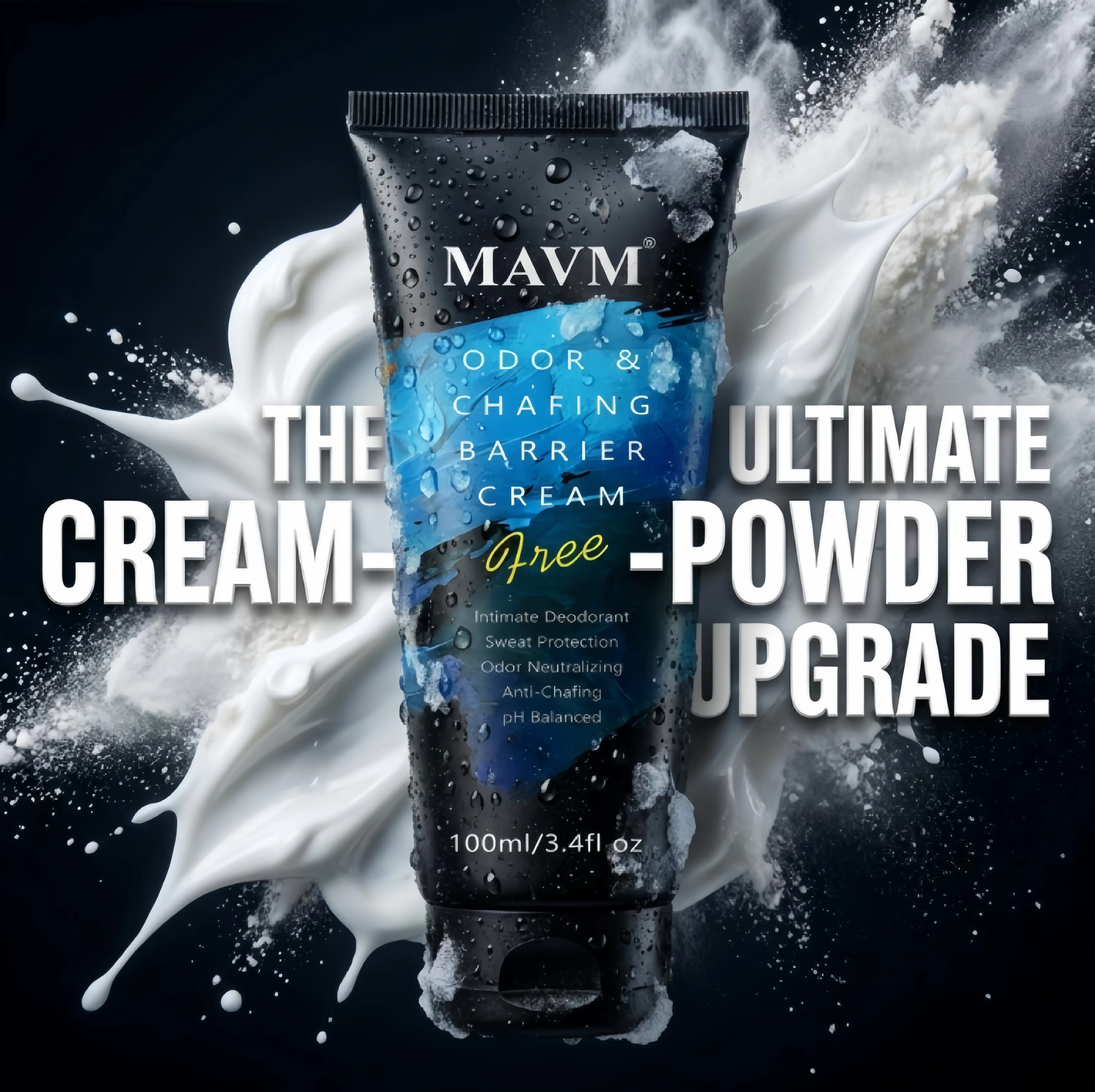 MAVM Men's Aluminium-Free Antiperspirant Deodorant Cream - Underarm Care, Clean Ingredient Formula, Fresh Woody Citrus Scent, Sweat Protection, Anti-Chafing, SummerVibes, Body Odor Control, Anti-Perspiration Antiperspirants