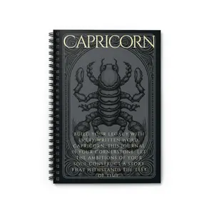 Capricorn Zodiac Tarot Notebook, Personalized Manifesting or Dream Journal, Zodiac Inspired Gifts, Inspirational Earth Sign Spell Book