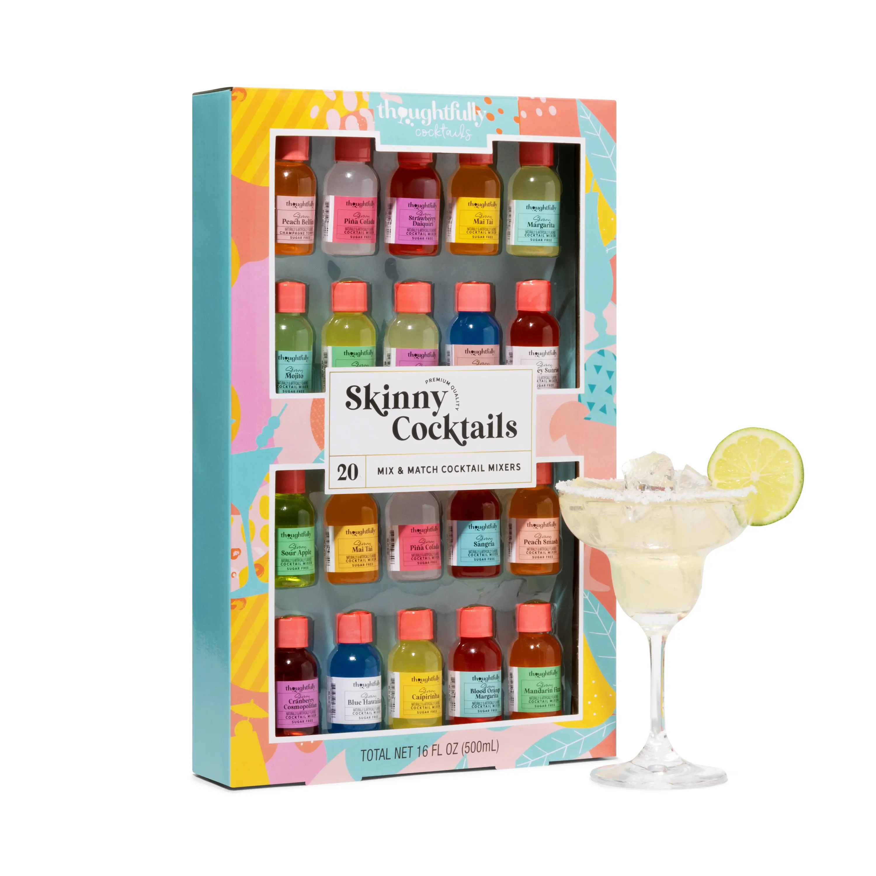 Mix and Match Skinny Cocktail Mixers, Set of 20