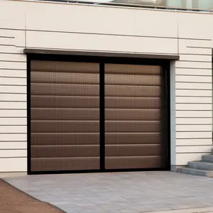Heavy Duty Garage Door Screen 10x8ft Fiberglass Magnetic Anti Mosquito Leaf Proof Breathable Fire Resistant Tear Resistant Easy Install No Tools Needed with 18 Pairs Silent Magnets 6 Gravity Bars