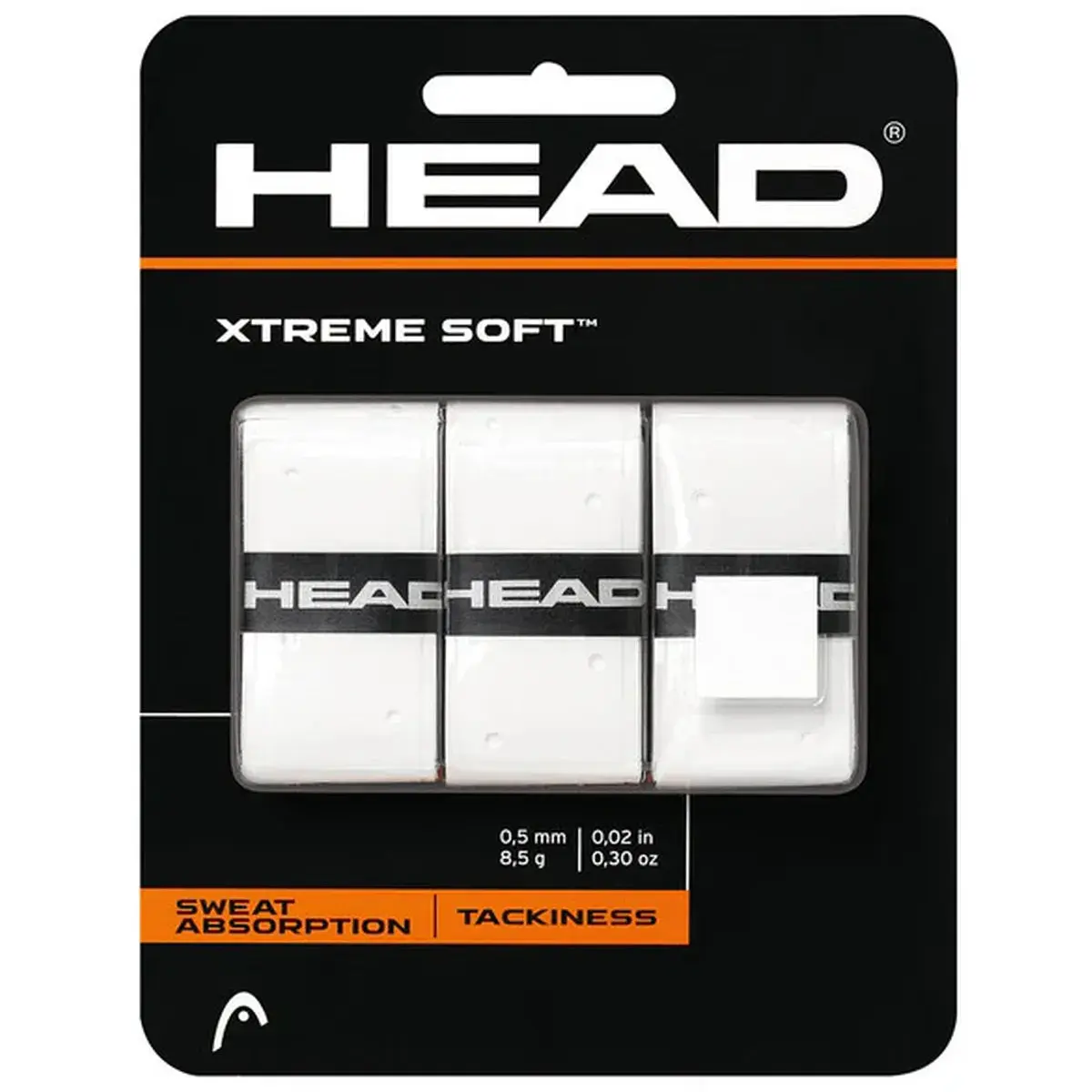 Head Prime White Tennis Overgrip (3 Pack)