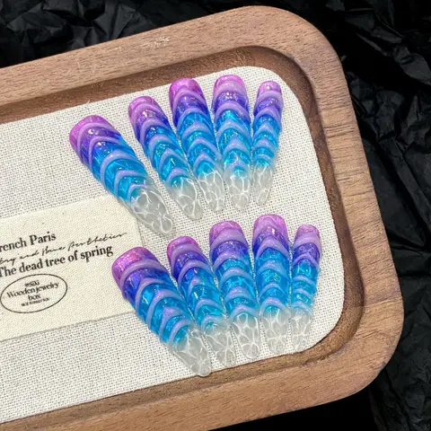YR 2026 Collection Handmade Press On Nails (20 Sets, $20) - Selectable Sizes, Random Lengths & Styles, Glitter Butterfly Nail Art Designs, Long-Lasting Reusable Fakes, Ideal Gift for Women, Nail Art Design