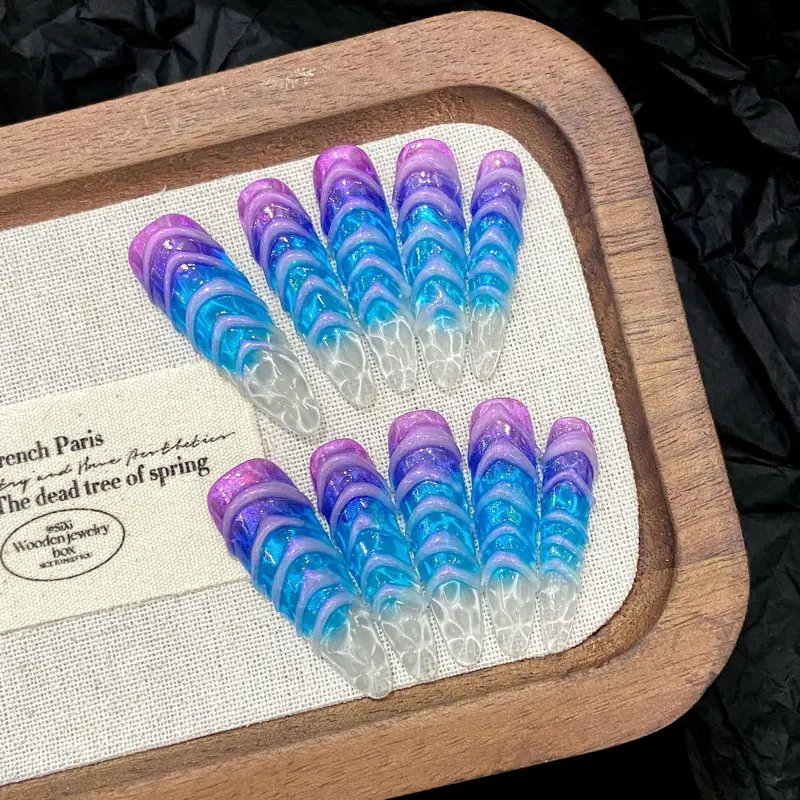 YR 2026 Collection Handmade Press On Nails (20 Sets, $20) - Selectable Sizes, Random Lengths & Styles, Glitter Butterfly Nail Art Designs, Long-Lasting Reusable Fakes, Ideal Gift for Women, Nail Art Design