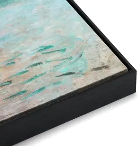 Canvas Frame for 24x30 Art Prints Oil Paintings, DIY Metal Floater Frames with 0.86" Deep for Landscape Portraits, Horizontal or Vertical Display, Modern Wall Decor, No Glass & Back (Black)