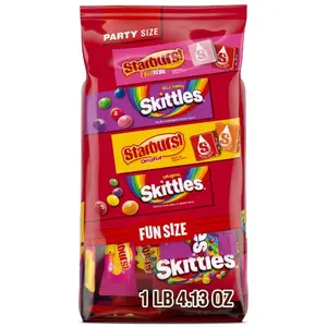 Original Wild Berry Starburst & FaveReds Halloween Candy Mix Fun Size Individually Wrapped 20.13oz for Trick or Treat Party SKITTLES &