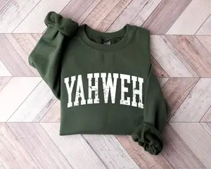 Yahweh Christian Sweater, Spiritual Outfit, Church Sweatshirt, Prayer Gifts, Gift For Believer, Religious Shirt, Faith Over Fear Shirt