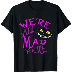 Cheshire Cat - We're All Mad Here T-Shirt Graphic tees