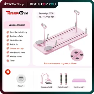 TerraGym Pilates Board,Multi-functional Ab Exercise Board,FoldableHome Pilates Reformer with Knee Mat ,Timer andResistance Bands,Abs Workout Equipment forAbdominal & Core Strength Training #TikTokShopBlackFriday  #TikTokShopCyberMonday