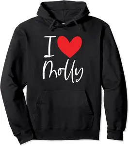 I Love Molly Name Personalized Girl Woman BFF Friend Heart Pullover Hoodie - Dirkschm Shop 97B0B84WYGC4