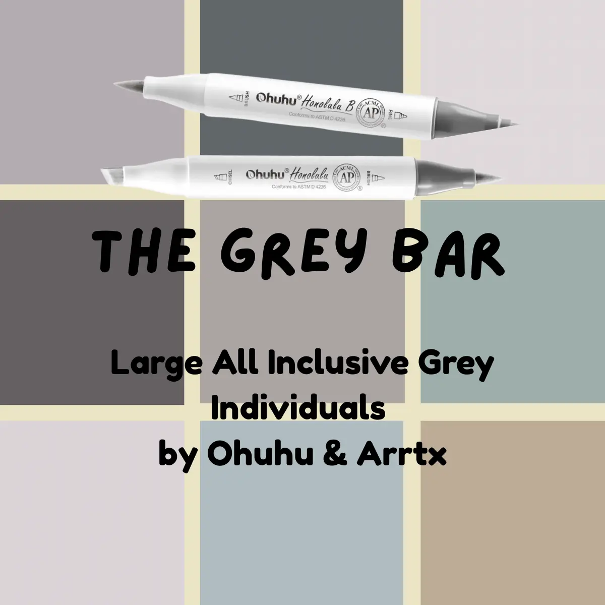 Warm & Yellow Greys Ohuhu Honolulu B Brush/Fine Tip Marker – Single Color | Sold by The Marker Monster (Authorized Reseller) Fun Replacement