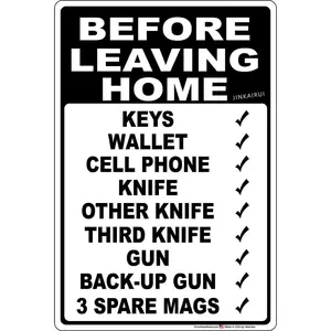 Retro Metal tin Sign Before Leaving Home Tin Metal Sign For Home Cave Garage bar Wall Decoration Vintage Metal Sign 8 x 12 inch