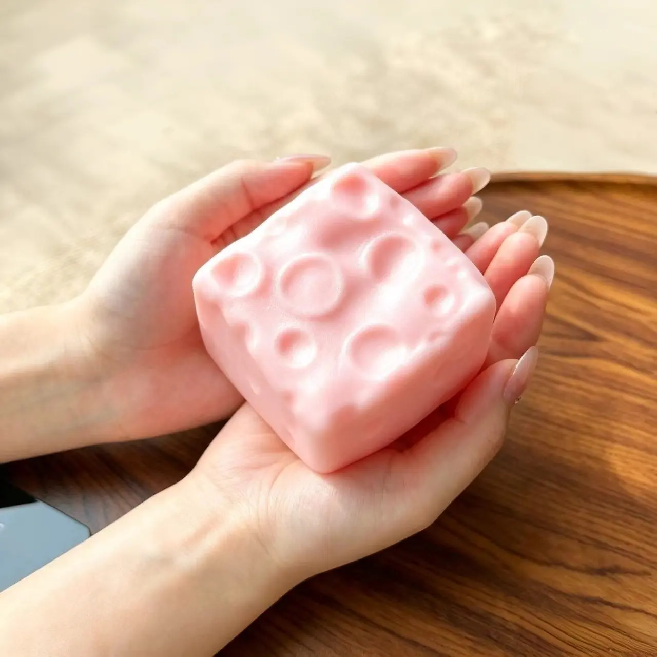 Cheese Block  Fidget Toy - Moldable No-Rebound Stress Relief Squeeze Tool with ASMR Sound, Portable Sensory Item for Desk Use & Party Favors mellow  fidget board stress ball  anxiety relief toy for adults teens kids, office desk decor