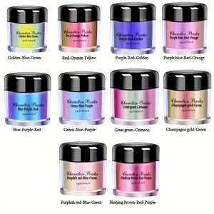 3g*10pcs Chameleon Powder Dye Set, Holographic Glitter and Color Changing Effect, DIY Candle Resin Handmade Projects, Crafts