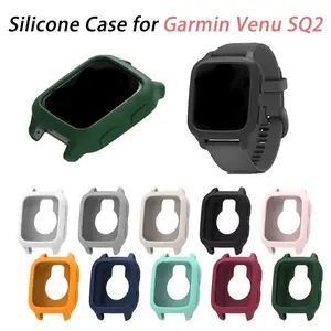 Soft Silicone Protector Frame Case Cover For Garmin Venu SQ/SQ 2 Music