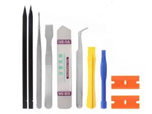 TIKA 10-in-1 Cell Phone Repair Tool Kit, Opening and Pry Set with Spudgers and Tweezers for Smartphone Repair