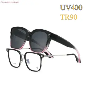 Unisex Women's TR90 Polarized Fit Over Sunglasses - 1/2-Pack, UV400 Protection, Square Oversized 2-in-1 Shades for Driving, All-Season Outdoor Wear, Women's Sunglasses