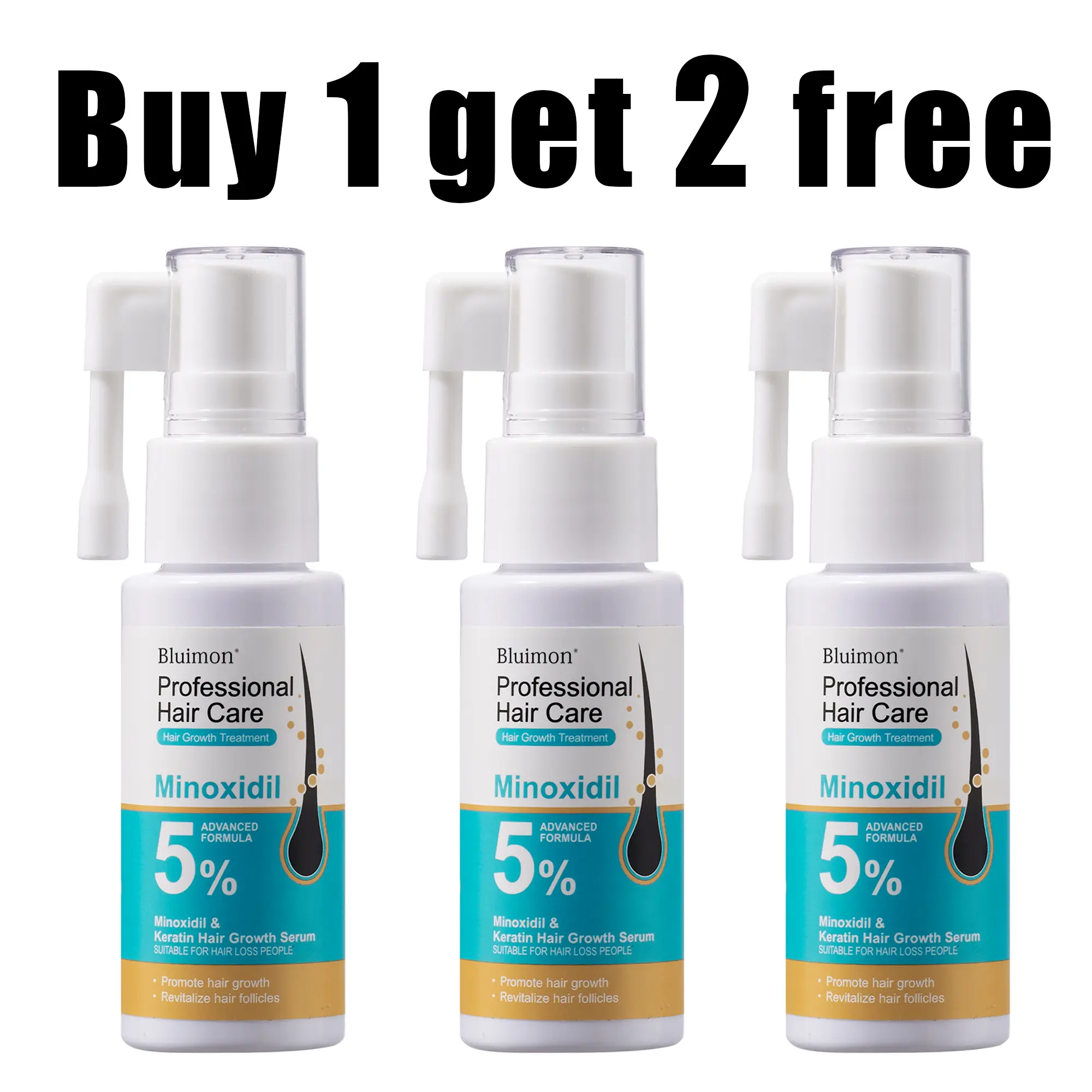 [BUY 1 GET 2]5% Minoxidil Hair Growth Scalp Massage spray bottle,Professional Hair Care Minoxidil, Hair Growth Products, Wavy
