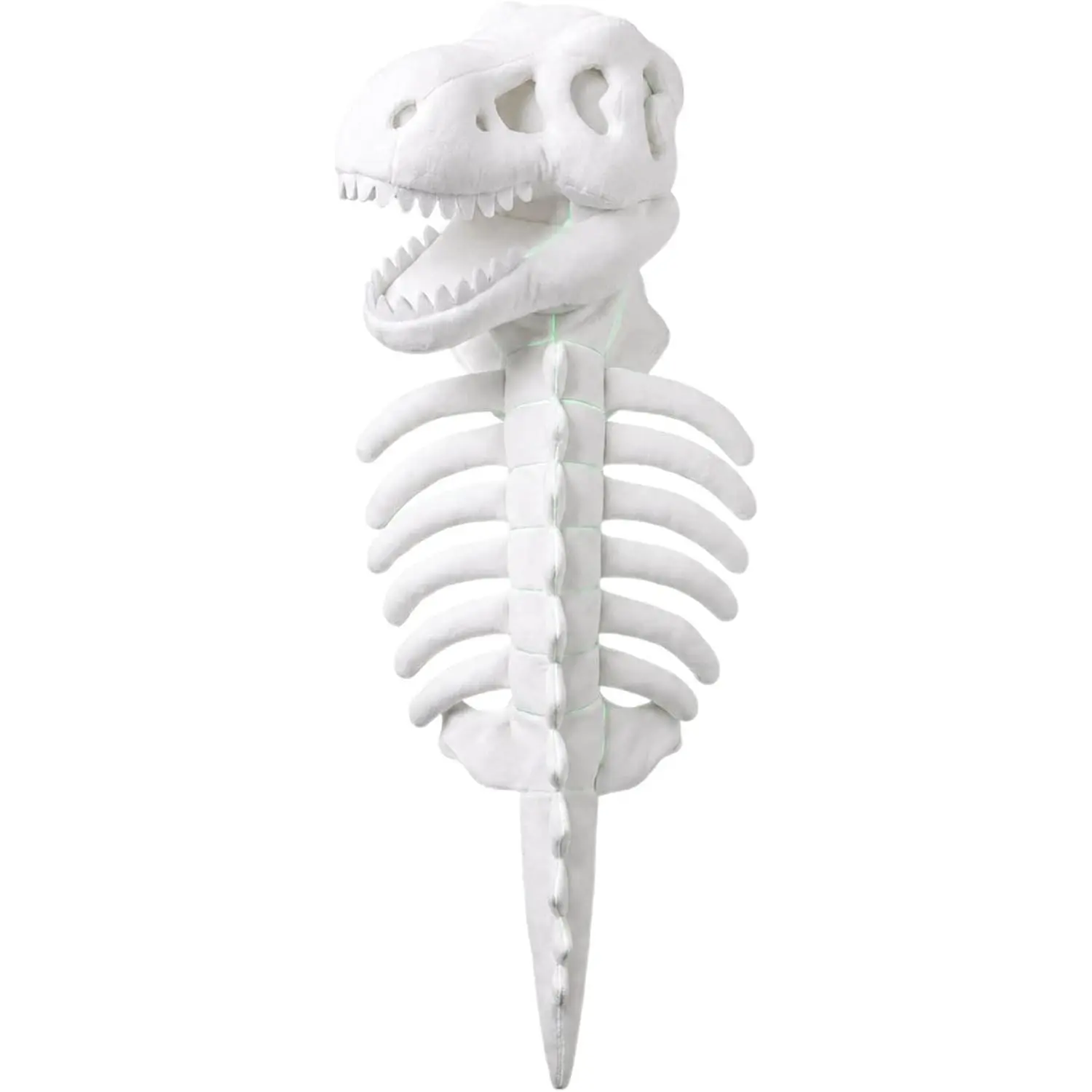 Glow-in-the-Dark Dinosaur Skeleton Plush Costume for Dogs/Halloween Pet Outfit | Dinosaur Skeleton Halloween Costume for Cats – Suitable for Houses, Apartments, or Farmhouses (Living Rooms, Bedrooms, Family Gatherings, and Photoshoots)