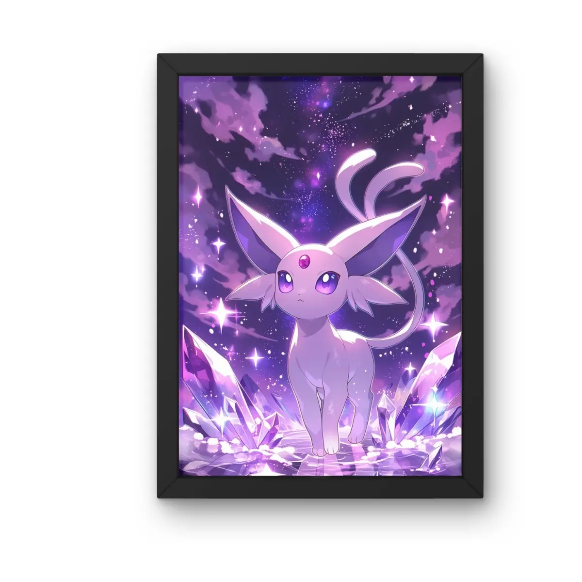 Eevee Japanese Art Poster, Espeon Unframed Wall Art, Home Decor