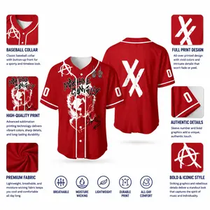 Custom Punk Baseball Jersey – Edgy Streetwear Style with Personalized Number