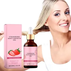 Strawberry Mint Growth Oil,Hair Care,Hair Growth Oil, Natural Hair Essences Oil,Strawberry Mint Hair Oil For For Thin Hair Dry Damaged Hair,59ml