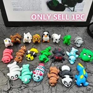 5/10pcs，Mini Animal Series, Flexible 3D Printed Animals, Durable and Soft Materials, Perfect for Decoration and Gift Ideas, Articulating Figures