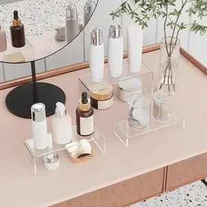 Rectangular transparent acrylic display stand, transparent multi-layer rack, suitable for weddings, business gatherings, tea breaks - cup cakes, sushi, a stylish and practical transparent plastic pastry rack