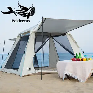 A pop-up tent suitable for 2/3/4 people, with quick setup and windproof design, ideal for all seasons and outdoor activities such as hiking, mountaineering, fishing, and more