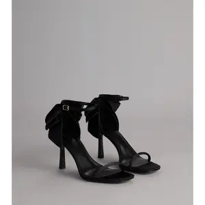 Sweet Finish Satin Bow Heels