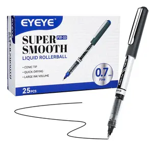 EYEYE PVR155 Quick Drying roller Pens - 0.7mm 25/50 Pack  Quick Dry Black Ink, Smooth Writing, Office & school Supplies, Note Taking, Comfortable Grip Art Mechanical Pencil Marker Refill