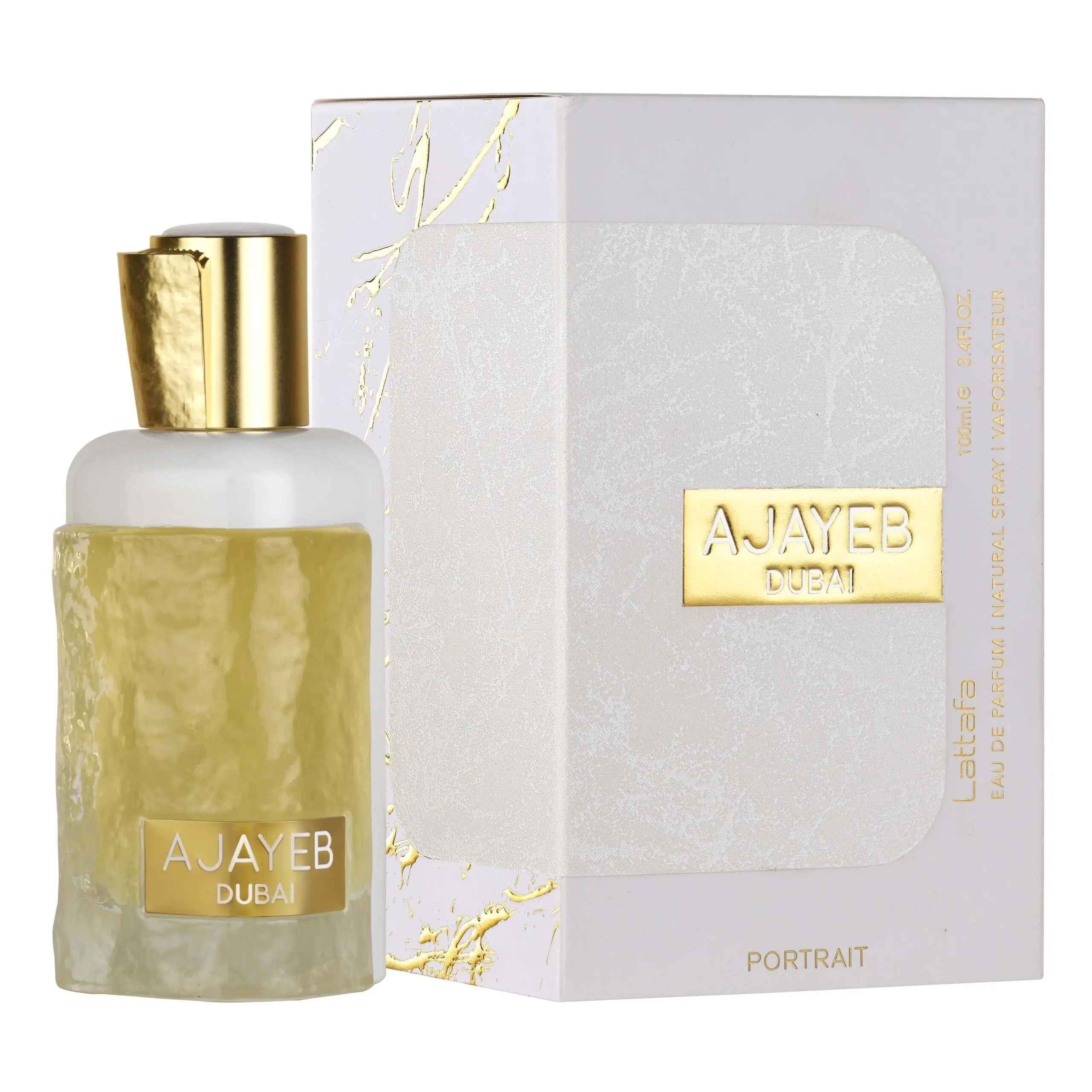 Ajayeb Dubai Portrait EDP 100Ml (3.4Oz) By Lattafa Arab Perfume Arabian Perfume Citrus Musk Amber Aromatic Fragrance