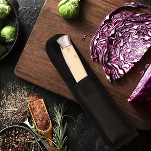 Multi-functional camping knife with non-slip handle, comes with a nylon sheath and blue gift box, the best gift for men!