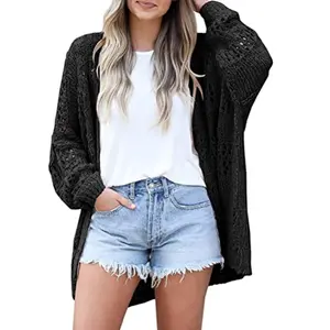 Long-sleeved Cardigan Sweater - Lightweight and Loose Fit