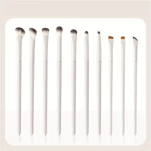 5/6/8/10pcs Premium Eye Makeup Eyeliner Brush Set – Angled Brow & Detail Brushes Included, Soft Fiber Bristles, ABS Handles, Fragrance-Free, Complete Eye Look Kit for Makeup Lovers