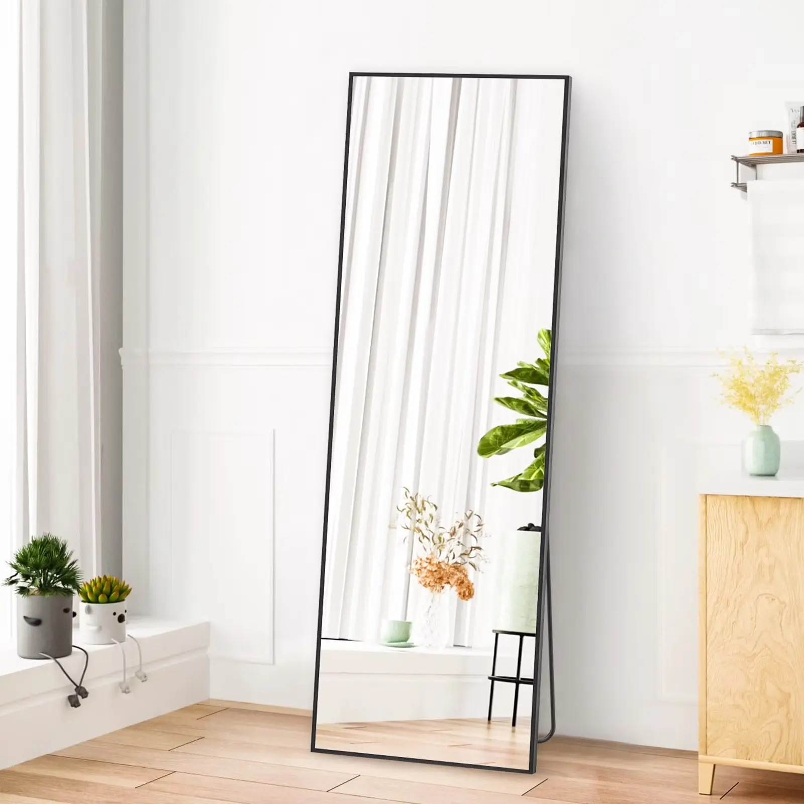 Rectangle Full Length Mirror, Full Body Standing Mirror Floor Mirror