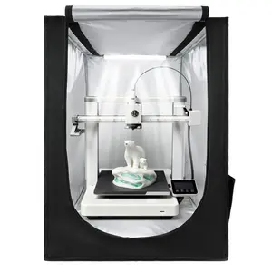 summervibes VEVOR 3D Printer Enclosure, Dustproof Waterproof Oxford Cloth 3D Printer Tent, Constant Temperature Protective Case with LED Lighting, Compatible with Creality/ELEGOO/Anycubic Multiple Popular Models, Led Lights, Aluminum Film