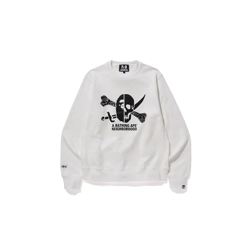 BAPE x Neighborhood Ape & Skull Crewneck White (men) by StockX