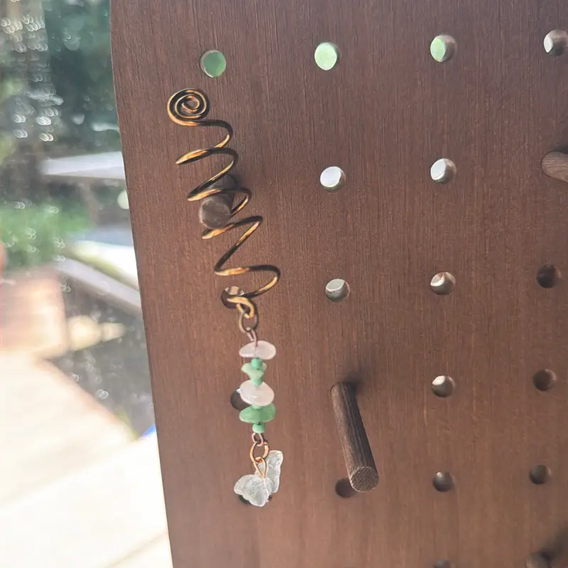 Handmade Gemstone Hair Wire Wrap - Unique Design, 15$