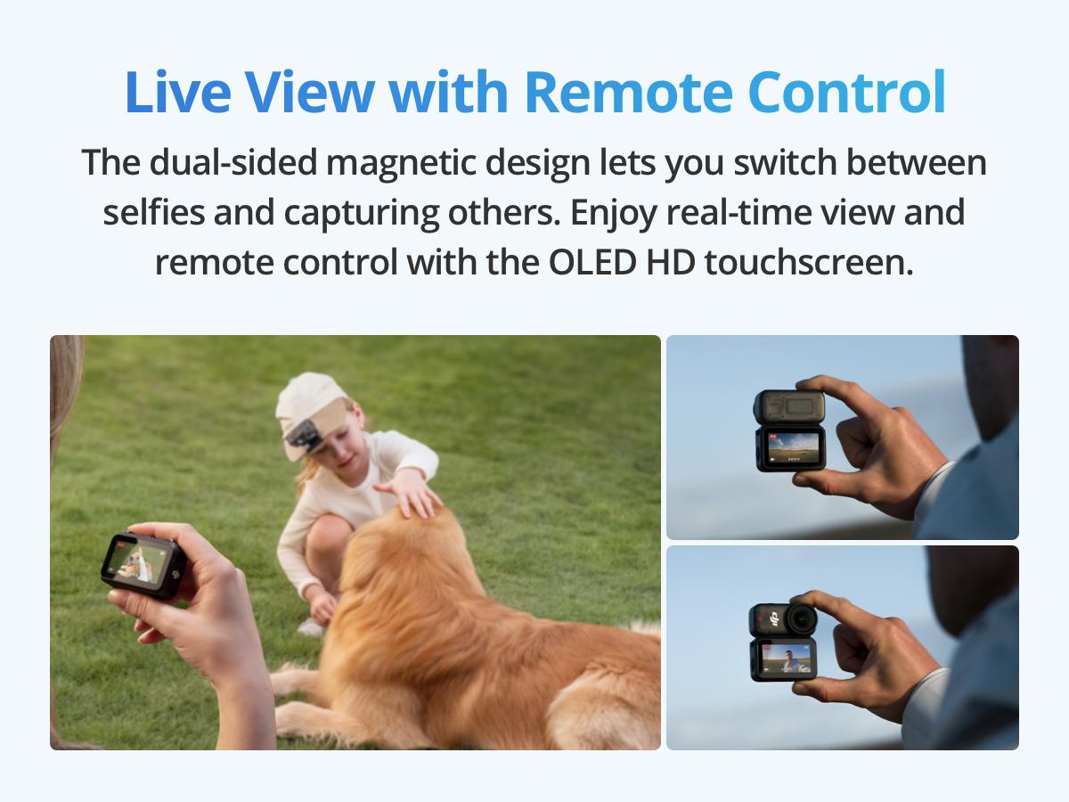 DJI Osmo Nano Standard Combo (128GB) - Small 4K/60fps Vlogging Camera with a 1/1.3″ Sensor, 143° Wide FOV Video, 200-Min Recording, Swift Content Transfer, Magnetic POV Cam 4K for Sports, Vlog