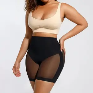 Mesh Low Back Tummy Control Butt Lifter Shorts – Seamless Shapewear for Backless Dresses & Outfits