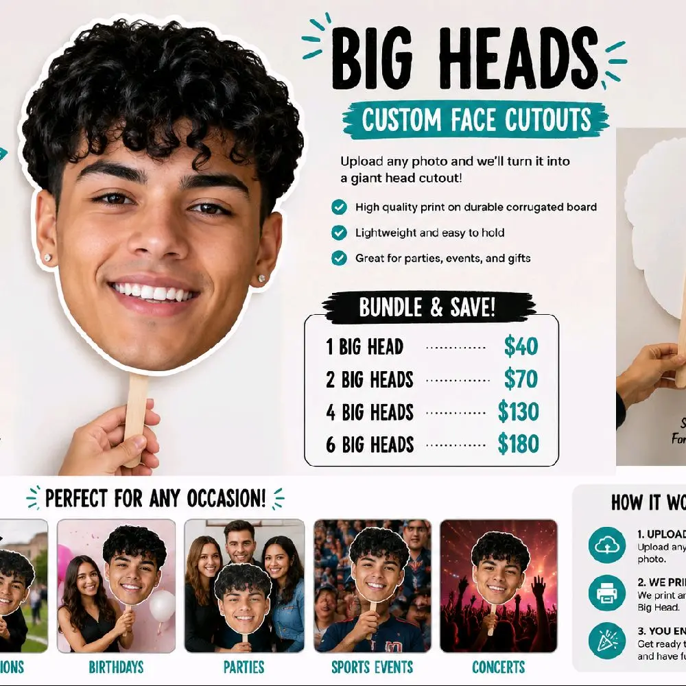 Custom Face Cutout Sign for Parties & Graduations