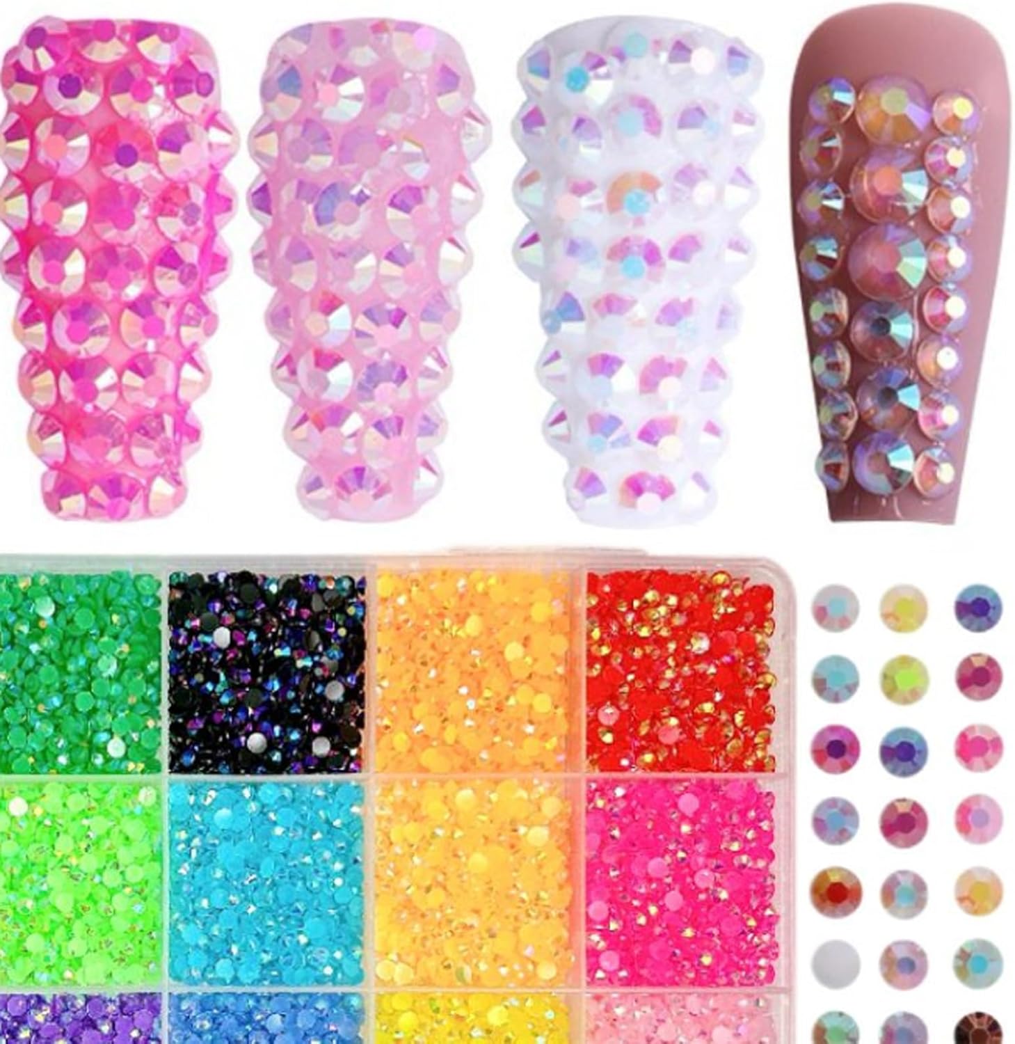 DIY Rhinestone Bedazzling Kit 30,000Pcs – Flatback Resin Gems with Tweezers, Pick up Pen and Complete Tools for Nail Art, Apparel, Shoes & Craft Projects, Rainbow Crystal Set for Teens, Adults & Craft Enthusiasts DIY Rhinestone Bedazzling Kit 30,000Pcs – Flatback Resin Gems with Tweezers, Pick up Pen and Complete Tools for Nail Art, Apparel, Shoes & Craft Projects, Rainbow Crystal Set for Teens, Adults & Craft Enthusiasts