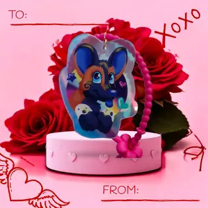 Whimsical Character Keychains with Large Beads and Durable Wire Loops acrylic charm valentine day cute charm car key keychain bundle