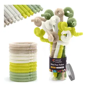 Special Supplies 12-Pack Mini Fun Pull and Pop Tubes for Kids - Colorful Heavy-Duty Plastic for Tactile and Auditory Sensory Play Anxiety Relief Items