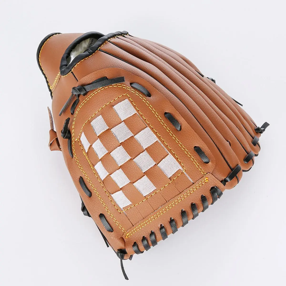 Youth Fielding Glove with Thickened Lychee Pattern - Comfortable PVC Synthetic Leather Mitt, Soft to the Touch with Enhanced Quality and Feel, Unisex, Good Quality, 12.5 Inches (Adult Size), Adults, Thickened Texture, Multi-Size, Children
