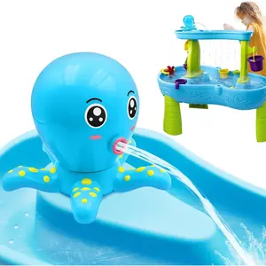 Water Table Pump, Battery Powered Water Outdoor Pump for Kids, 3 Hours of Non-Stop Work Fun Portable USB Charging Summer Water Table Accessories Toys for Kids Toddlers(Blue)