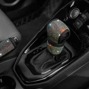 Rhinestone Decor Car Gear Cover, Sparkling Design Car Gear Decorative Cover, Car Interior Decoration Accessories