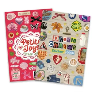 30 Sheets A5 Girlhood & Retro Aesthetic Sticker Book (Single/Bundle) - 550-630+ Pcs Pre-cut Coquette & Americana Decals for Junk Journal